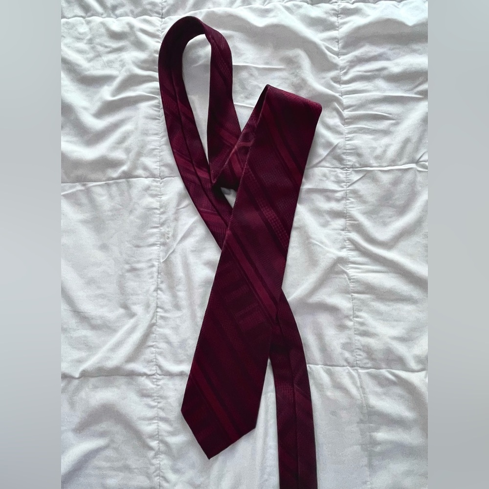 Stacy Adams Plaid Wine Man One Size Tie